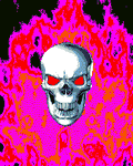 pic for pink flamed skull
